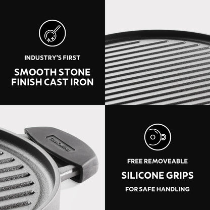 Tramontina Titanex Reversible Grill / Tawa (30cm) Pre-Seasoned Cast Iron