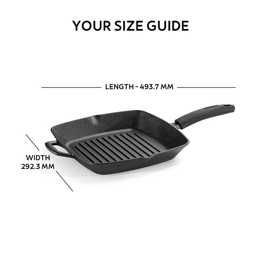 Tramontina Titanex Square Grill (27cm)  Pre-Seasoned Cast Iron