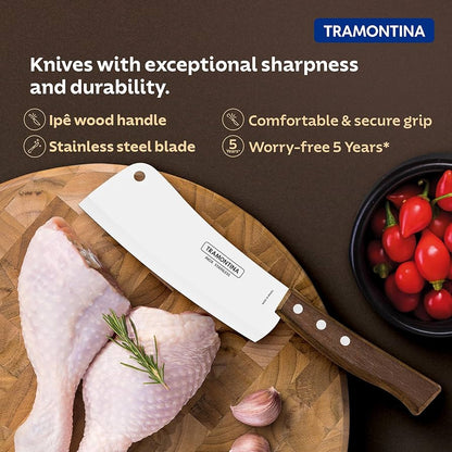 Tramontina Tradicional Cleaver Knife 15cm Wooden