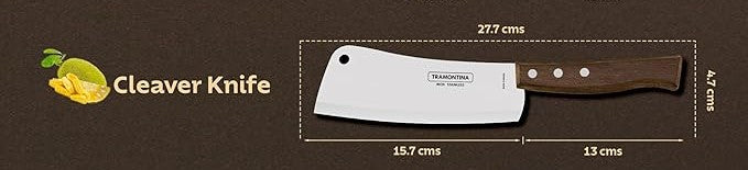 Tramontina Tradicional Cleaver Knife 15cm Wooden