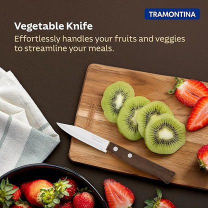 Tramontina Tradicional Veg & Fruit Knife 7cm Wooden