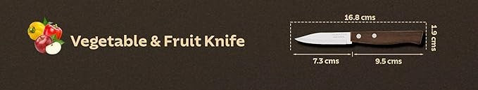 Tramontina Tradicional Veg & Fruit Knife 7cm Wooden