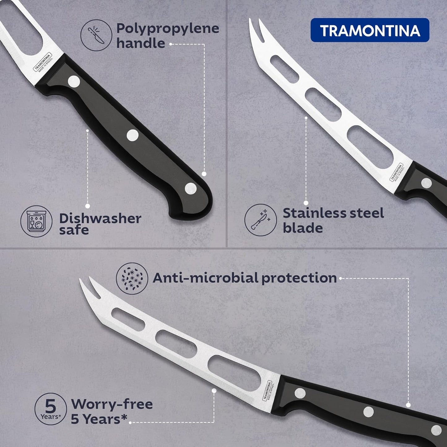 Tramontina Ultracorte Cheese Knife 15cm Black