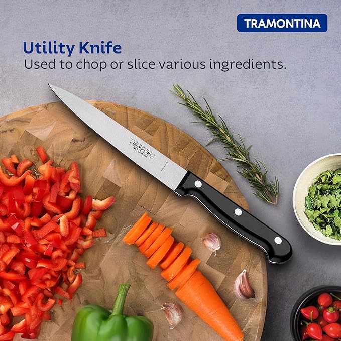 Tramontina Ultracorte Utility Knife 15cm Black