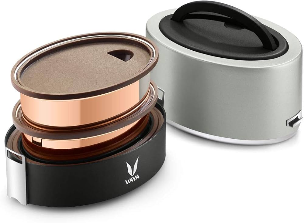 Vaya Tyffyn 600ml Thermal Vacuum Insulated with 2 inner containers (300ml *2 Copper Coated Inner Containers)