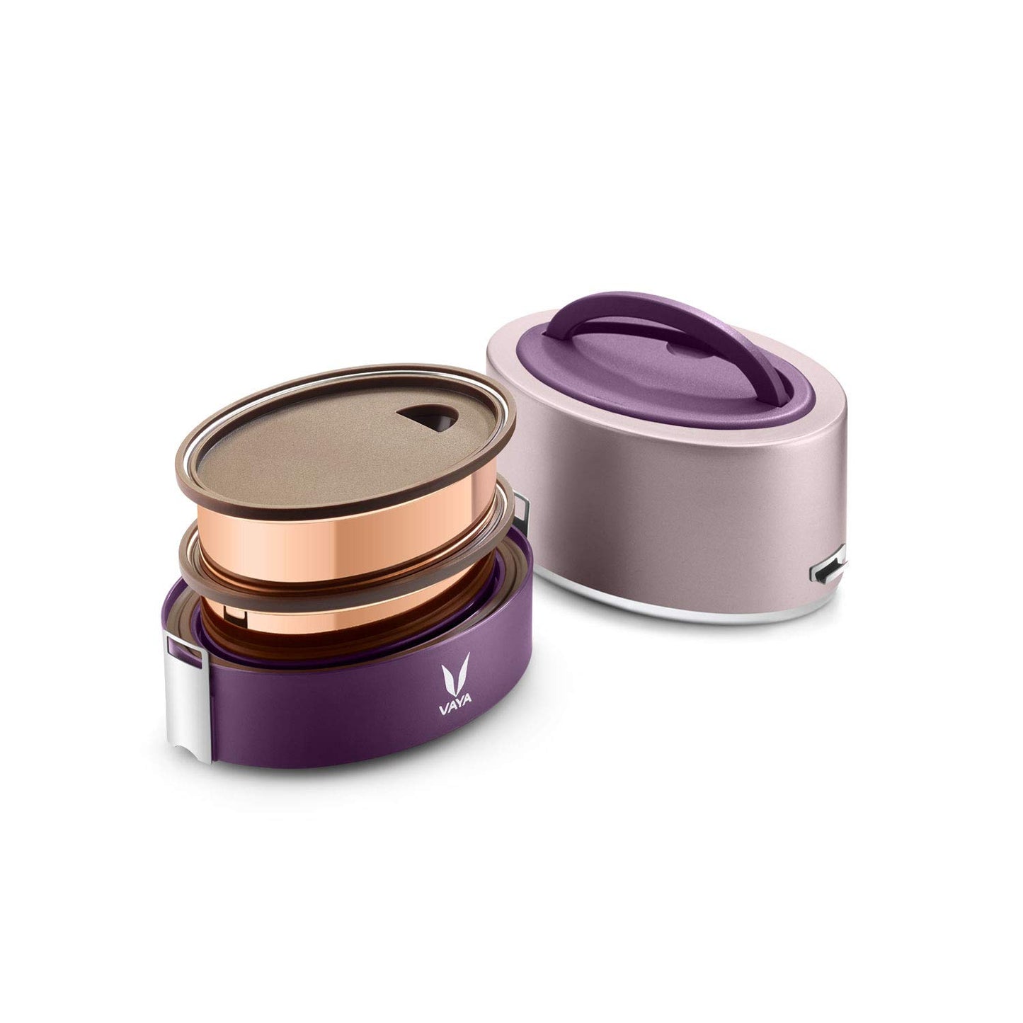 Vaya Tyffyn 600ml Thermal Vacuum Insulated with 2 inner containers (300ml *2 Copper Coated Inner Containers)