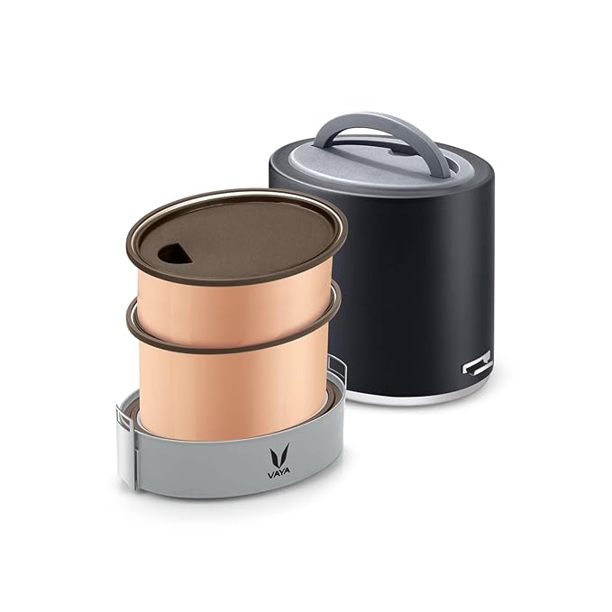 Vaya Tyffyn 1000ml (400*1 + 600*1 Copper Coated Inner Containers) Vacuum Insulated Stainless Steel Lunch Set