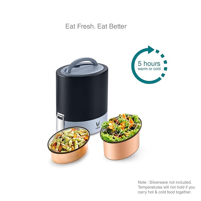 Vaya Tyffyn 1000ml (400*1 + 600*1 Copper Coated Inner Containers) Vacuum Insulated Stainless Steel Lunch Set