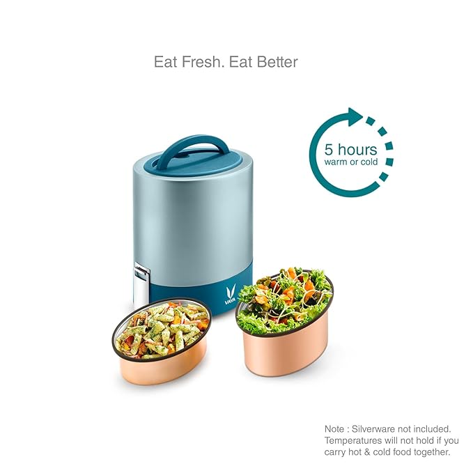 Vaya Tyffyn 1000ml (400*1 + 600*1 Copper Coated Inner Containers) Vacuum Insulated Stainless Steel Lunch Set