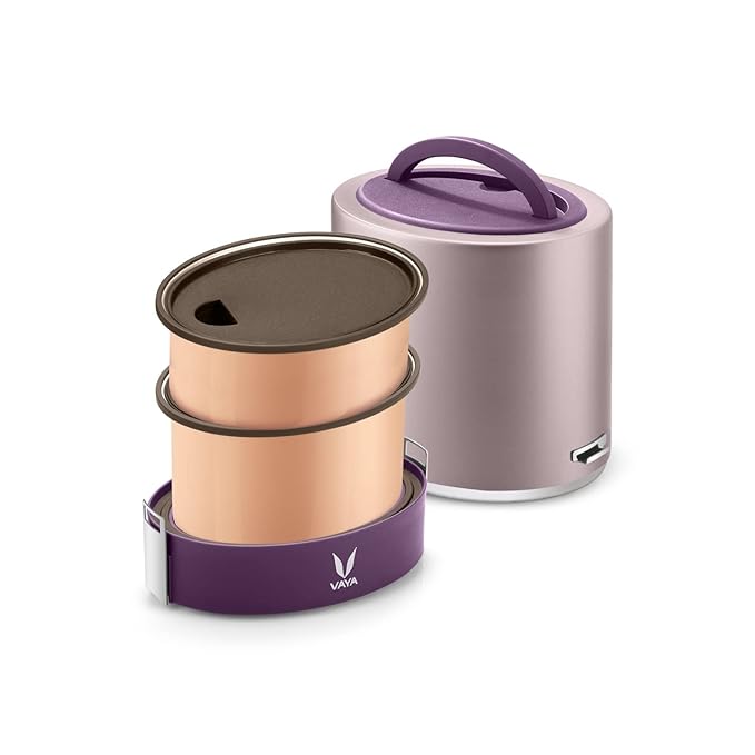 Vaya Tyffyn 1000ml (400*1 + 600*1 Copper Coated Inner Containers) Vacuum Insulated Stainless Steel Lunch Set
