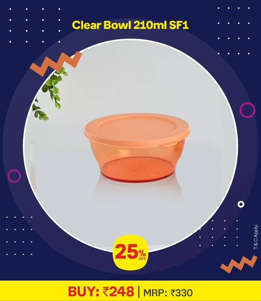 Tupperware Clear Bowl @ 25% Discount