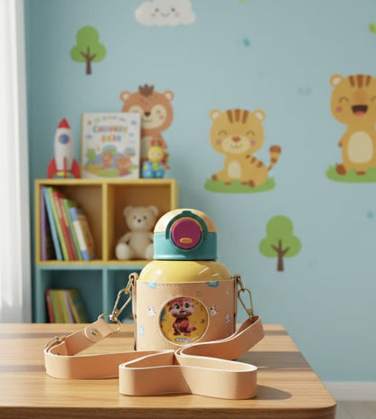 Dubblin Mango 500ml Thermal Vacuum Insulated Kids Straw Bottle