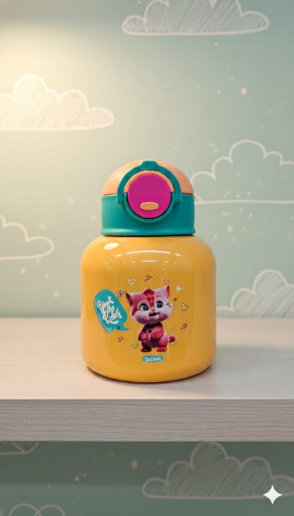 Dubblin Mango 500ml Thermal Vacuum Insulated Kids Straw Bottle