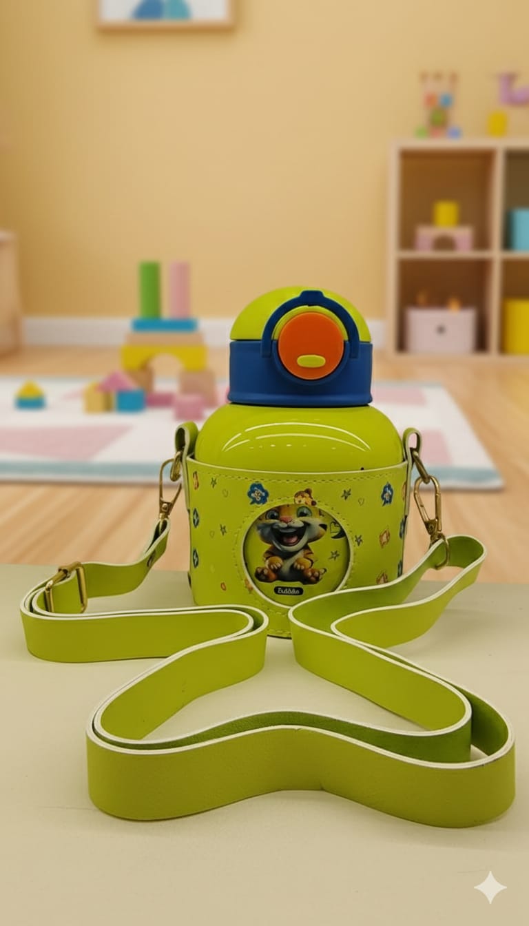 Dubblin Mango 500ml Thermal Vacuum Insulated Kids Straw Bottle