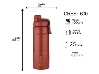 Dubblin Crest 600 Thermal Vacuum Insulated Bottle