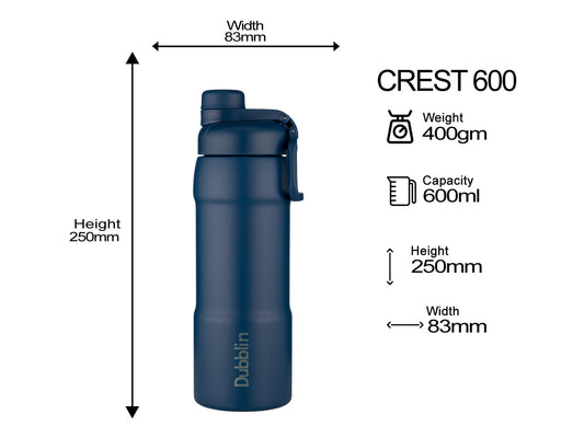 Dubblin Crest 600 Thermal Vacuum Insulated Bottle