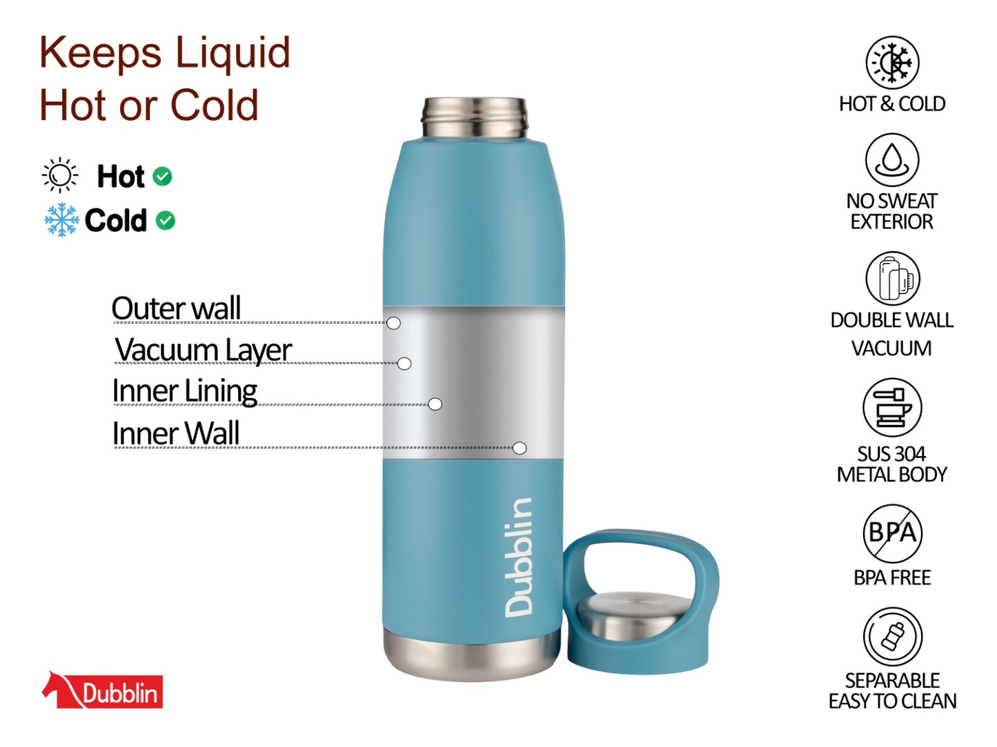 Dubblin Hiker 750 Thermal Vacuum Insulated Bottle