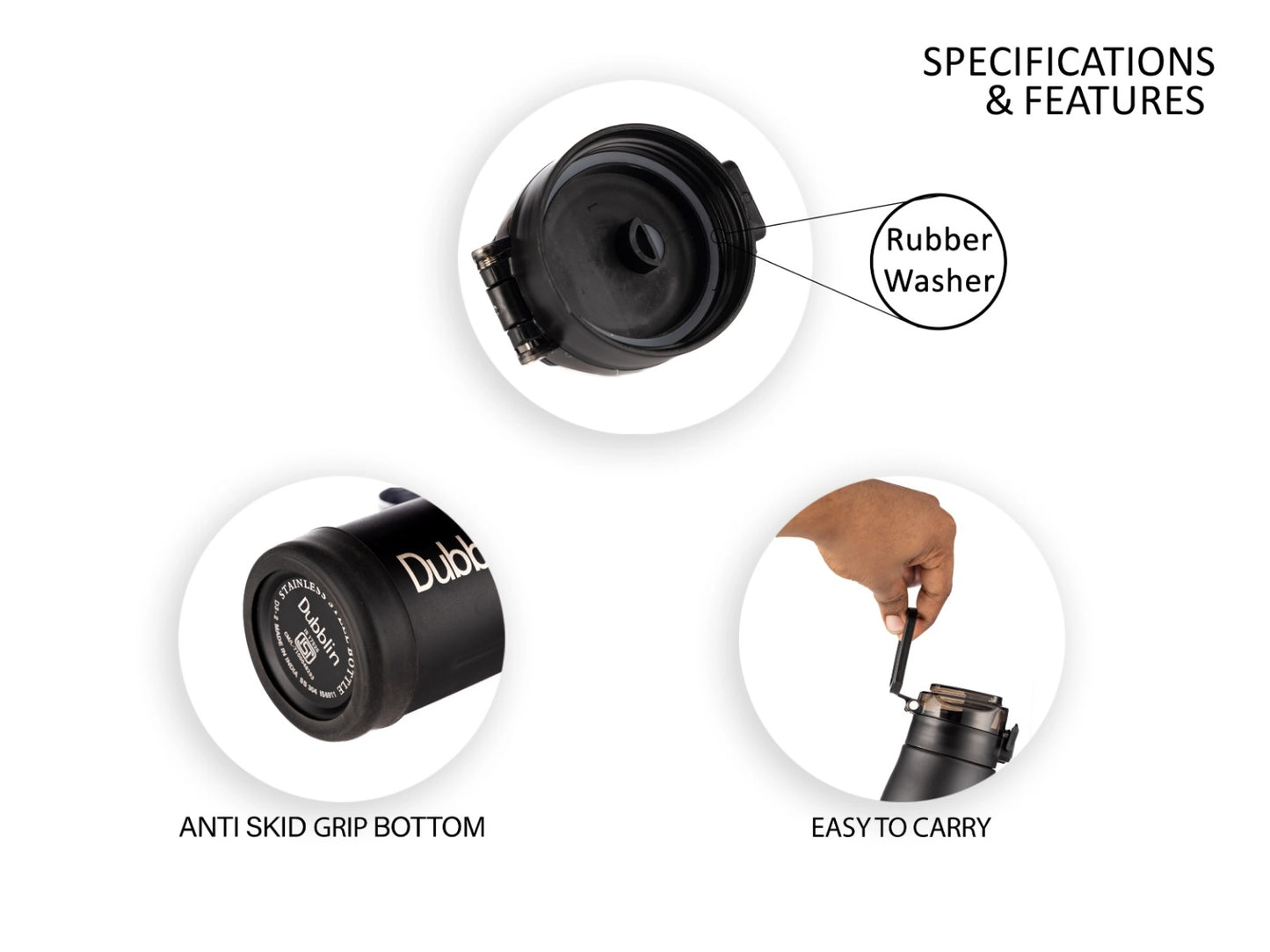 Dubblin Club 750ml Thermal Vacuum Insulated Bottle