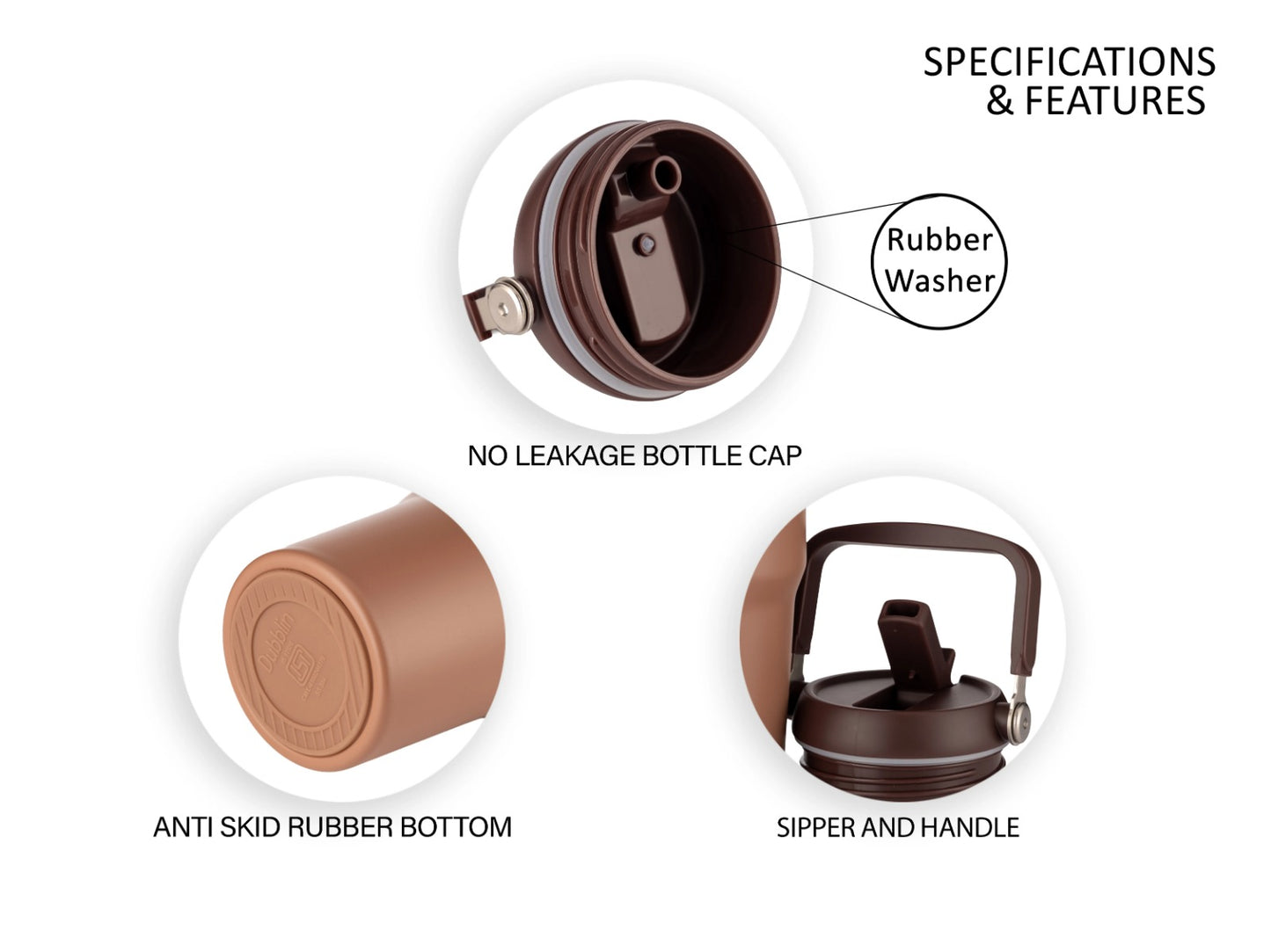 Dubblin Rage 800ml Thermal Vacuum Insulated Mug with Straw