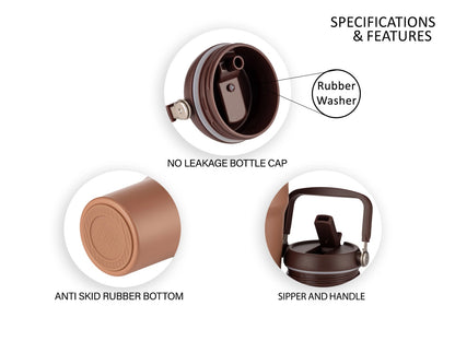 Dubblin Rage 800ml Thermal Vacuum Insulated Mug with Straw