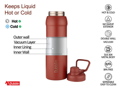 Dubblin Crest 900 Thermal Vacuum Insulated Bottle