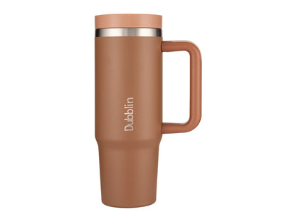 Dubblin Bold 900ml Thermal Vacuum Insulated Mug with Stainless Steel Straw (Twin Flow: Gulper Plus Straw Sipper)