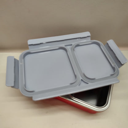 Dubblin Goofy Stainless Steel 2 Partition Lunch Box