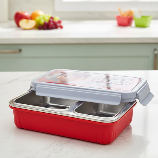 Dubblin Goofy Stainless Steel 2 Partition Lunch Box