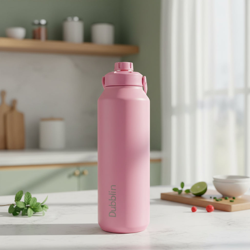 Dubblin Jumbo 1800 Thermal Vacuum Insulated Bottle (with Optional Straw Included)