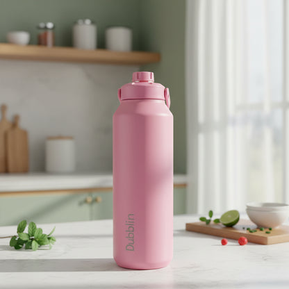 Dubblin Jumbo 1800 Thermal Vacuum Insulated Bottle (with Optional Straw Included)