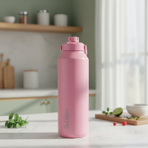 Dubblin Jumbo 1800 Thermal Vacuum Insulated Bottle (with Optional Straw Included)