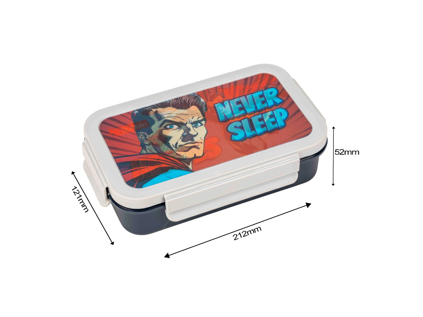 Dubblin Munch Stainless Steel Lunch Box with Inner Container (with Lenticular Sticker)