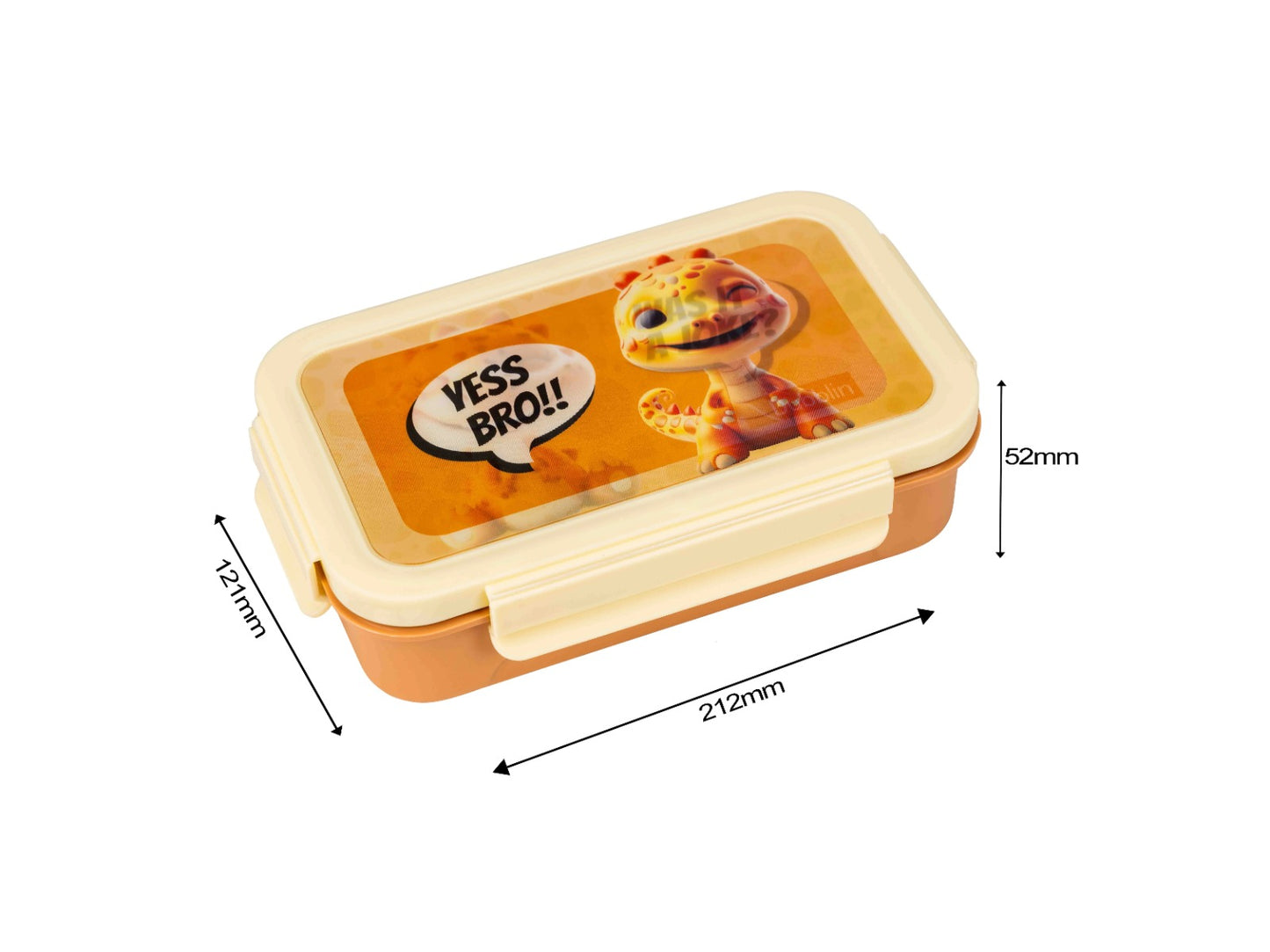 Dubblin Munch Stainless Steel Lunch Box with Inner Container (with Lenticular Sticker)