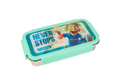 Dubblin Crunch Stainless Steel Lunch Box with Inner Container (with Lenticular Sticker)
