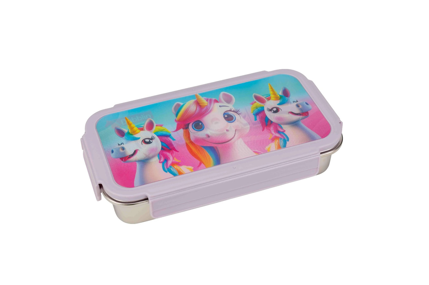 Dubblin Crunch Stainless Steel Lunch Box with Inner Container (with Lenticular Sticker)
