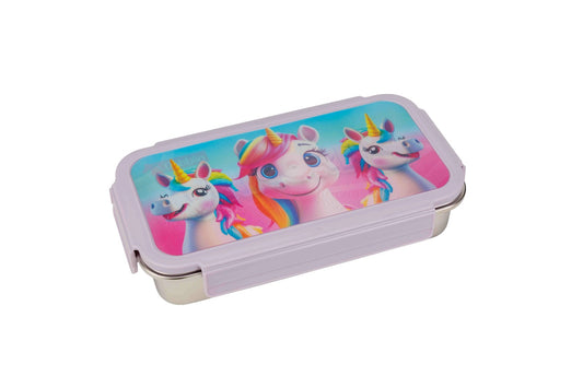 Dubblin Crunch Stainless Steel Lunch Box with Inner Container (with Lenticular Sticker)