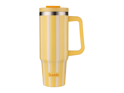 Dubblin Rock 900ml Thermal Vacuum Insulated Mug with Stainless Steel Straw (Twin Flow: Gulper Plus Straw Sipper)