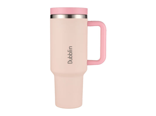 Dubblin Bold 1200ml Thermal Vacuum Insulated Mug with Stainless Steel Straw (Twin Flow: Gulper Plus Straw Sipper)