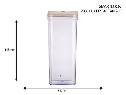 Dubblin Smart Lock Jar Rectangular Kitchen Storage Container
