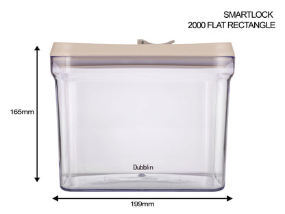 Dubblin Smart Lock Jar Rectangular Kitchen Storage Container
