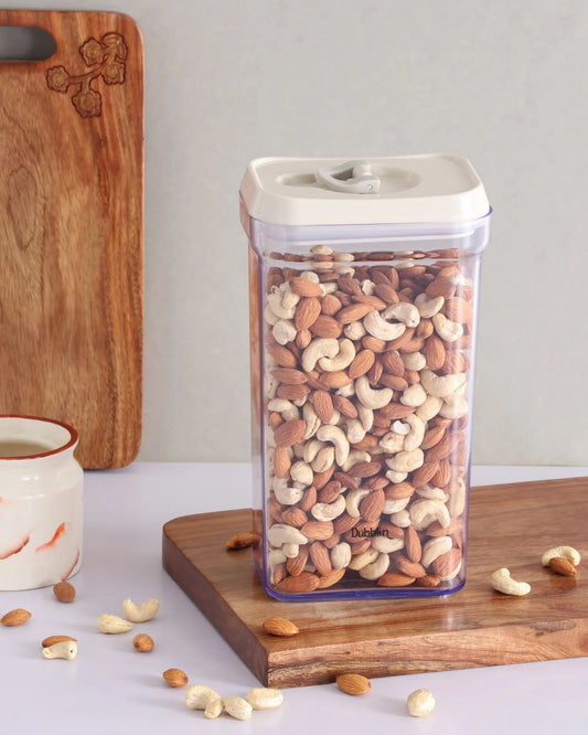 Dubblin Smart Lock Jar Rectangular Kitchen Storage Container