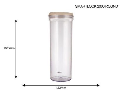 Dubblin Smart Lock Jar Round Kitchen Storage Container