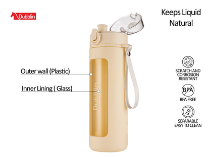 Dubblin Lime 600 Borosilicate Glass Bottle