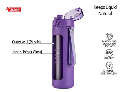 Dubblin Lime 600 Borosilicate Glass Bottle