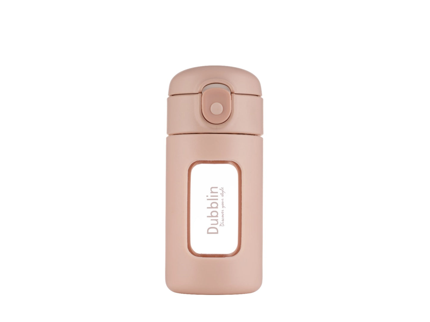 Dubblin Bling 240ml Borosilicate Glass Bottle with Straw Sipper