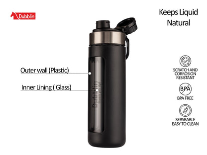 Dubblin Marine 600ml Borosilicate Glass Bottle