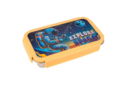 Dubblin Snoofy Stainless Steel Lunch Box 2 Partition (with Lenticular Sticker)