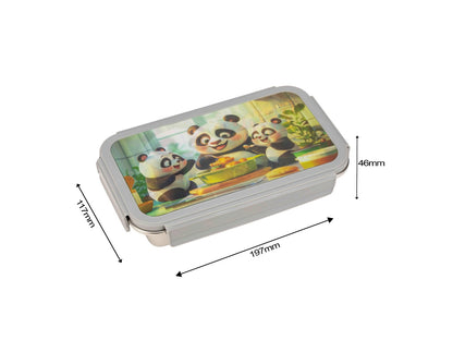 Dubblin Snoofy Stainless Steel Lunch Box 2 Partition (with Lenticular Sticker)