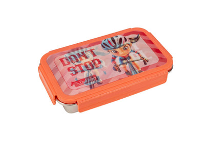 Dubblin Snoofy Stainless Steel Lunch Box 2 Partition (with Lenticular Sticker)
