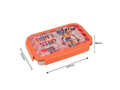Dubblin Snoofy Stainless Steel Lunch Box 2 Partition (with Lenticular Sticker)